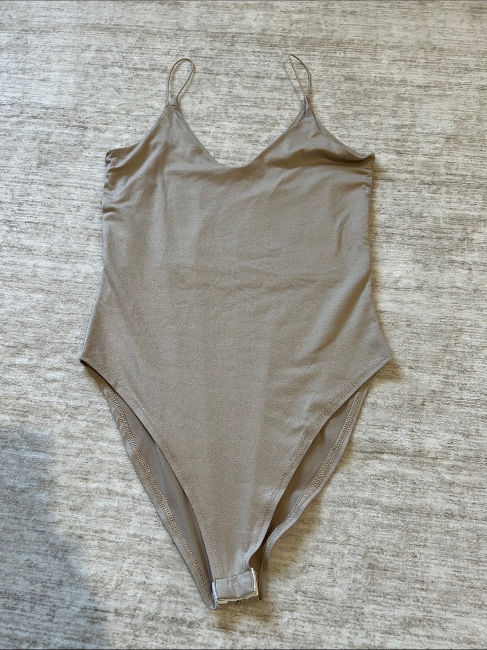 gaze Taupe Spaghetti-Strap Bodysuit